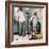 "Before the Shot" or "At the Doctor's" Saturday Evening Post Cover, March 15,1958-Norman Rockwell-Framed Giclee Print