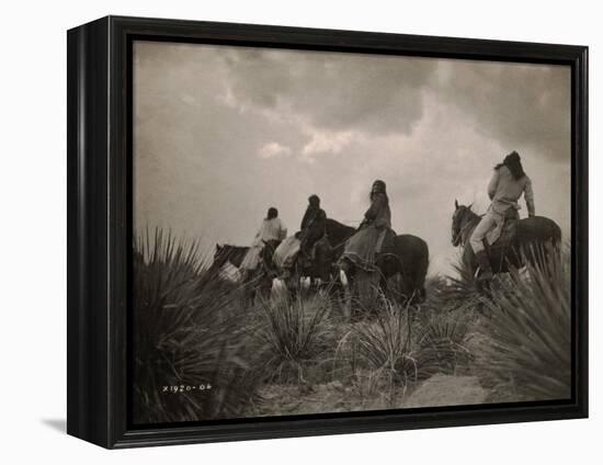 Before the Storm, Apache-Edward S Curtis-Framed Stretched Canvas