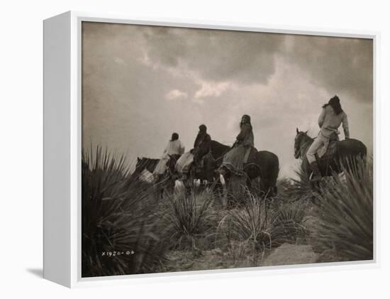 Before the Storm, Apache-Edward S Curtis-Framed Stretched Canvas