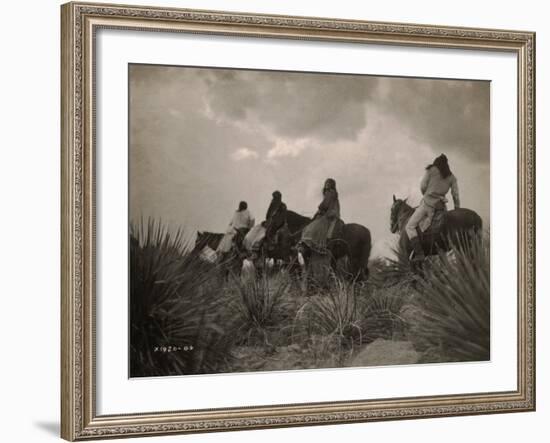 Before the Storm, Apache-Edward S Curtis-Framed Photo