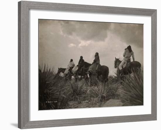 Before the Storm, Apache-Edward S Curtis-Framed Photo