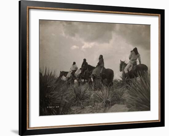 Before the Storm, Apache-Edward S Curtis-Framed Photo