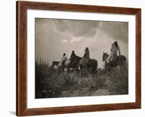 Before the Storm, Apache-Edward S Curtis-Framed Photo