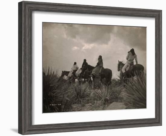 Before the Storm, Apache-Edward S Curtis-Framed Photo