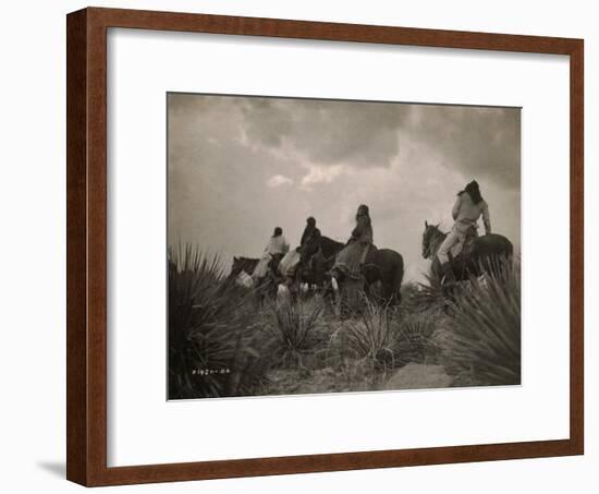 Before the Storm, Apache-Edward S Curtis-Framed Photo