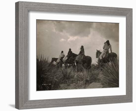 Before the Storm, Apache-Edward S Curtis-Framed Photo