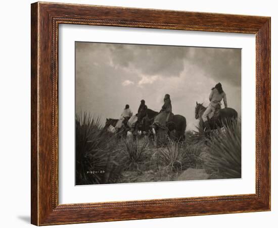 Before the Storm, Apache-Edward S Curtis-Framed Photo