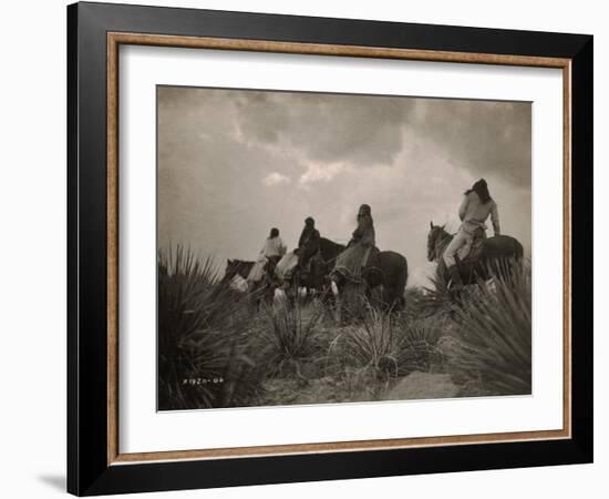 Before the Storm, Apache-Edward S Curtis-Framed Photo