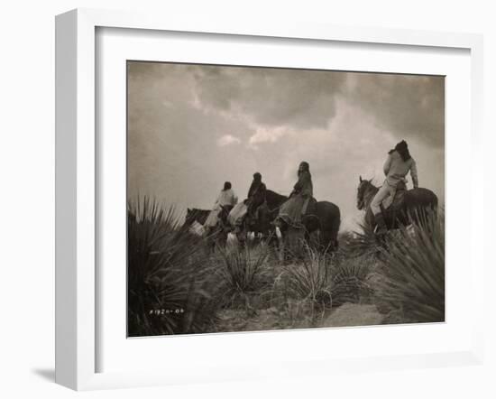 Before the Storm, Apache-Edward S Curtis-Framed Photo