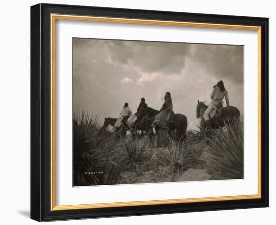 Before the Storm, Apache-Edward S Curtis-Framed Photo