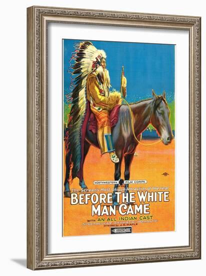 Before The White Man Cave, 1920-null-Framed Art Print