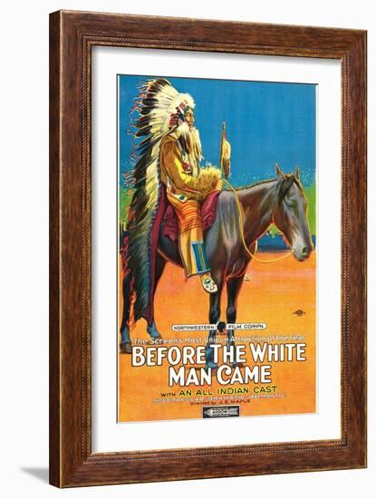 Before The White Man Cave, 1920-null-Framed Art Print