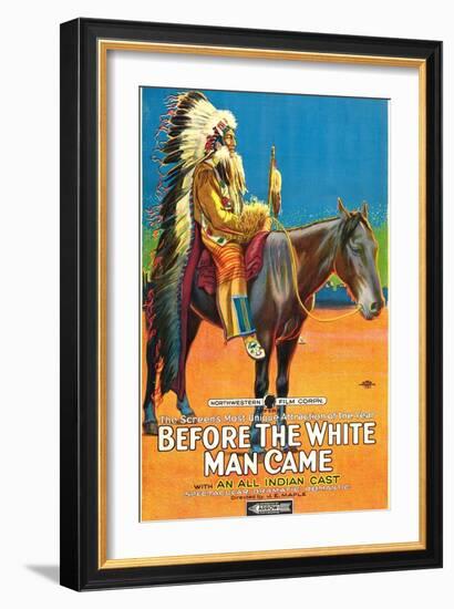 Before The White Man Cave, 1920-null-Framed Art Print