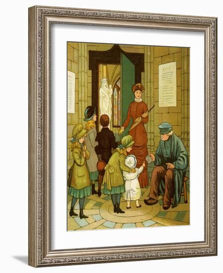 Beggar at church doors-Thomas Crane-Framed Giclee Print