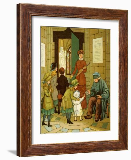 Beggar at church doors-Thomas Crane-Framed Giclee Print