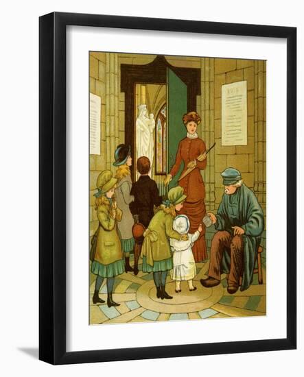 Beggar at church doors-Thomas Crane-Framed Giclee Print