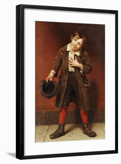 Beggar Boy, C.1885-1887-John George Brown-Framed Giclee Print