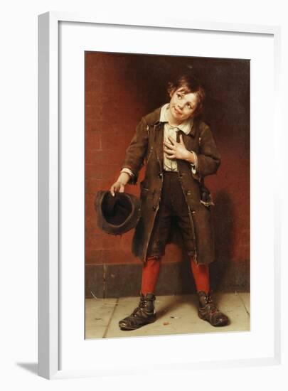 Beggar Boy, C.1885-1887-John George Brown-Framed Giclee Print