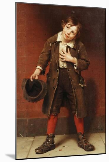 Beggar Boy, C.1885-1887-John George Brown-Mounted Giclee Print