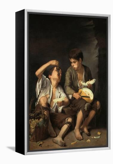 Beggar Boys Eating Grapes and Melons, 1645/46-Bartolomé Estéban Murillo-Framed Premier Image Canvas