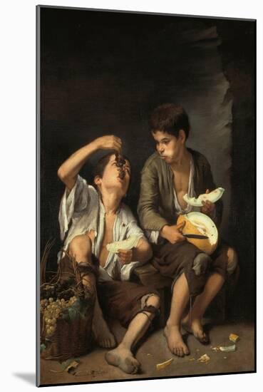 Beggar Boys Eating Grapes and Melons, 1645/46-Bartolomé Estéban Murillo-Mounted Giclee Print