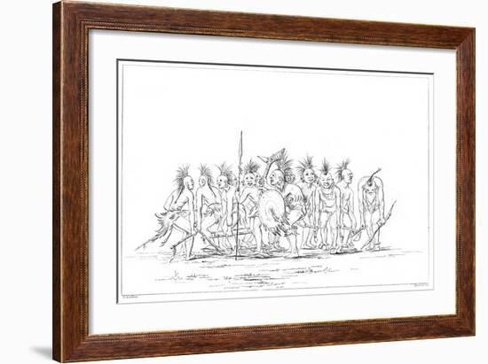 Begging Dance, Sac and Fox, Rock Island, Upper Mississippi, 1841-Myers and Co-Framed Giclee Print