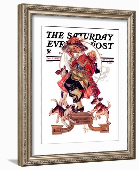 "Begging for Turkey," Saturday Evening Post Cover, December 2, 1933-Joseph Christian Leyendecker-Framed Giclee Print