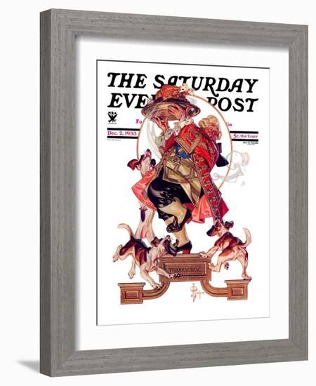 "Begging for Turkey," Saturday Evening Post Cover, December 2, 1933-Joseph Christian Leyendecker-Framed Giclee Print