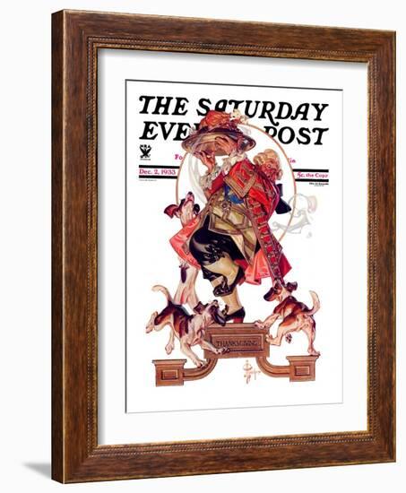 "Begging for Turkey," Saturday Evening Post Cover, December 2, 1933-Joseph Christian Leyendecker-Framed Giclee Print