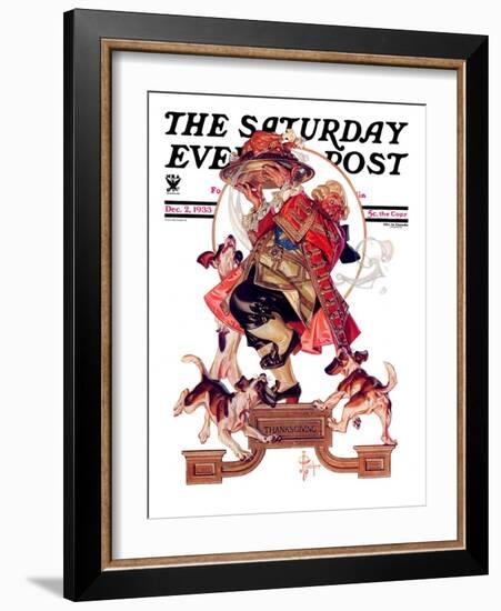 "Begging for Turkey," Saturday Evening Post Cover, December 2, 1933-Joseph Christian Leyendecker-Framed Giclee Print