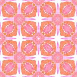 Ikat Repeating Swimwear Design. Orange Sublime Boho Chic Summer Design. Textile Ready Symmetrical P-Begin Again Studio-Stretched Canvas