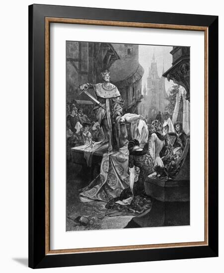 Beheading at Munster-Alphonse Mucha-Framed Art Print