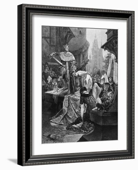 Beheading at Munster-Alphonse Mucha-Framed Art Print