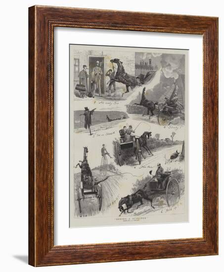 Behind a Scorcher-John Charles Dollman-Framed Giclee Print