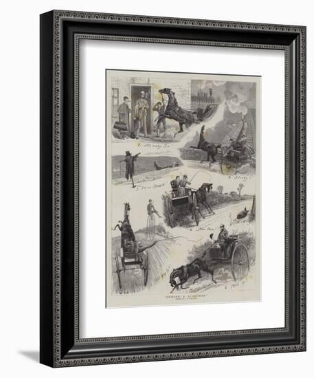 Behind a Scorcher-John Charles Dollman-Framed Giclee Print