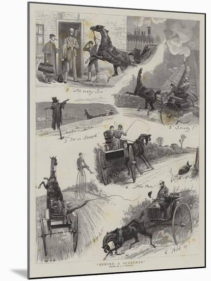 Behind a Scorcher-John Charles Dollman-Mounted Giclee Print