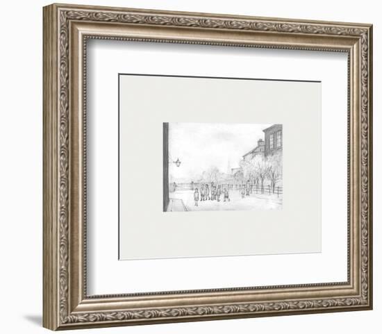 Behind Leaf Square-Laurence Stephen Lowry-Framed Premium Giclee Print