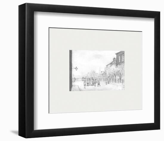 Behind Leaf Square-Laurence Stephen Lowry-Framed Premium Giclee Print