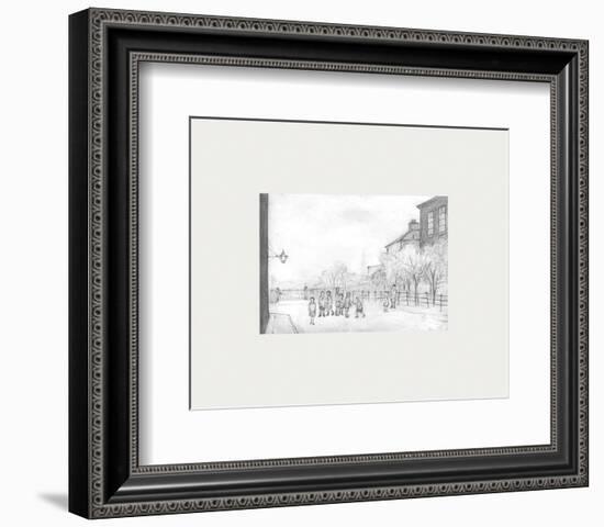 Behind Leaf Square-Laurence Stephen Lowry-Framed Premium Giclee Print