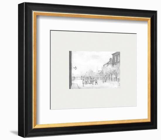 Behind Leaf Square-Laurence Stephen Lowry-Framed Premium Giclee Print