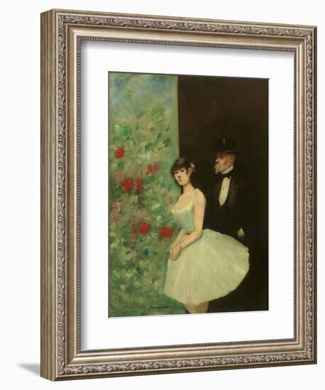 Behind the Scenes, c.1880-Jean Louis Forain-Framed Giclee Print