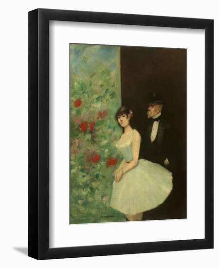 Behind the Scenes, c.1880-Jean Louis Forain-Framed Giclee Print