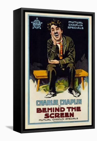 Behind the Screen, 1916-null-Framed Premier Image Canvas