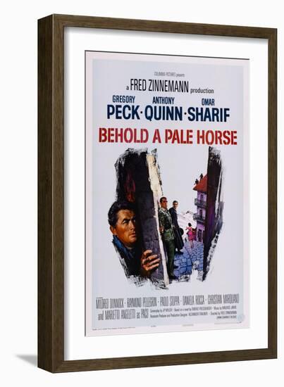 Behold a Pale Horse, Gregory Peck, Anthony Quinn, Omar Sharif, 1964-null-Framed Art Print