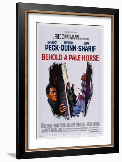 Behold a Pale Horse, Gregory Peck, Anthony Quinn, Omar Sharif, 1964-null-Framed Premium Giclee Print
