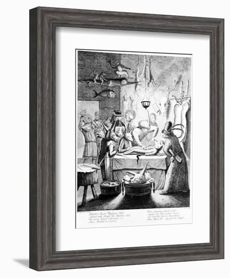 Behold a Quack Physicians Hall...', Engraved by William Henry Toms, 1730-Egbert Van Heemskerck-Framed Giclee Print