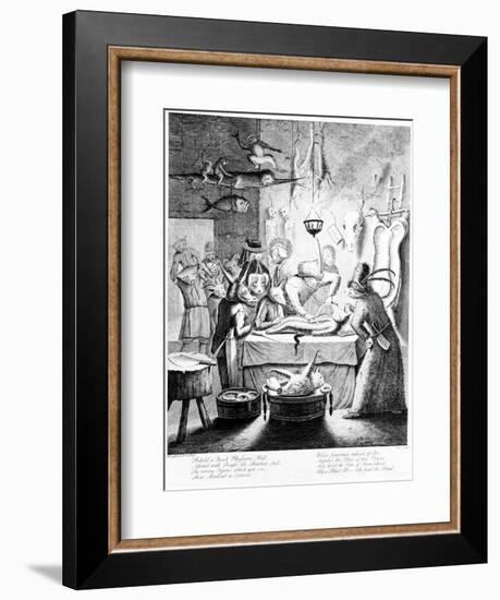 Behold a Quack Physicians Hall...', Engraved by William Henry Toms, 1730-Egbert Van Heemskerck-Framed Giclee Print