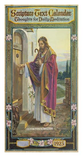 Behold I Stand At The Door And Knock Art Print By Leinweber Art Com