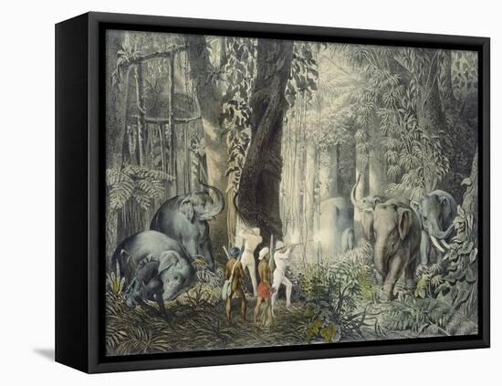 Bei Der Elefantenjagd-István Nagy-Framed Premier Image Canvas