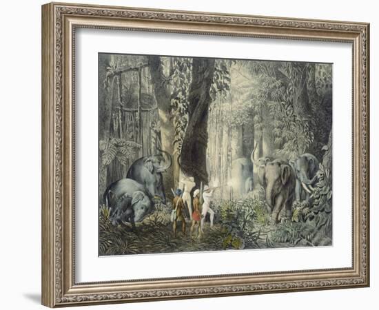 Bei Der Elefantenjagd-István Nagy-Framed Giclee Print